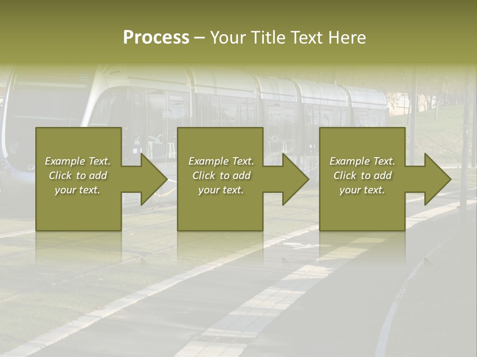 Trolley Cable Car Ecological PowerPoint Template