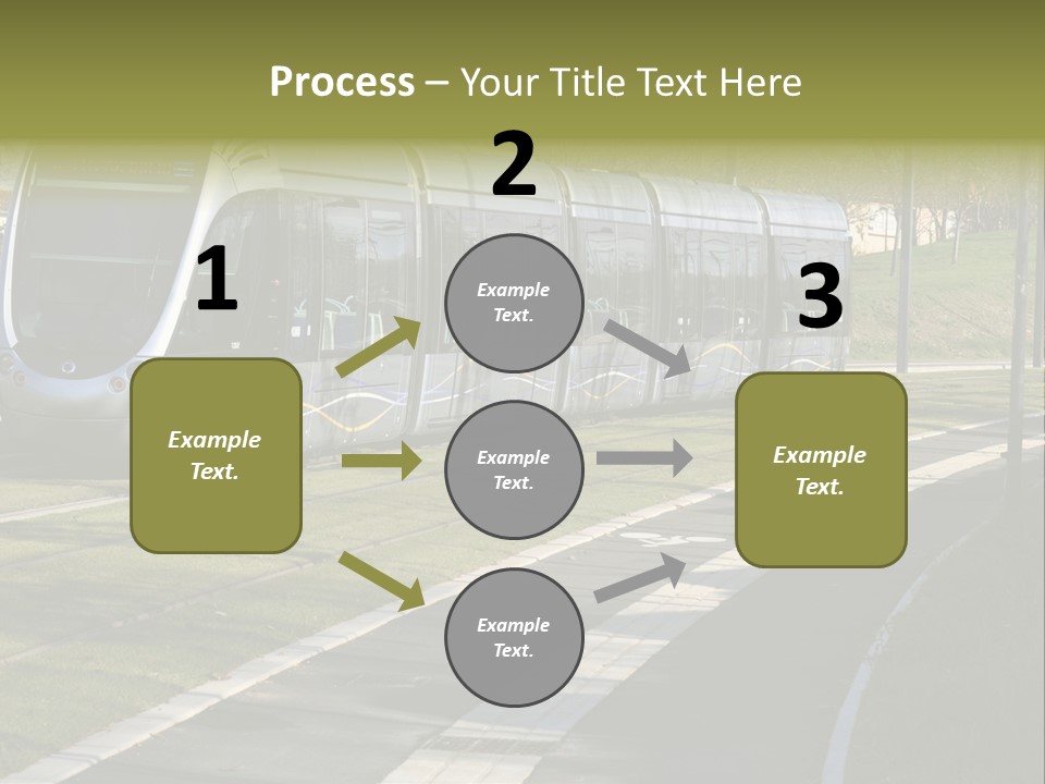 Trolley Cable Car Ecological PowerPoint Template