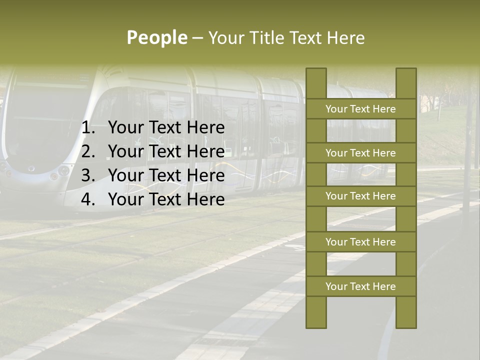 Trolley Cable Car Ecological PowerPoint Template