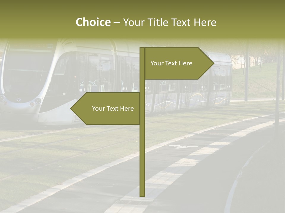 Trolley Cable Car Ecological PowerPoint Template