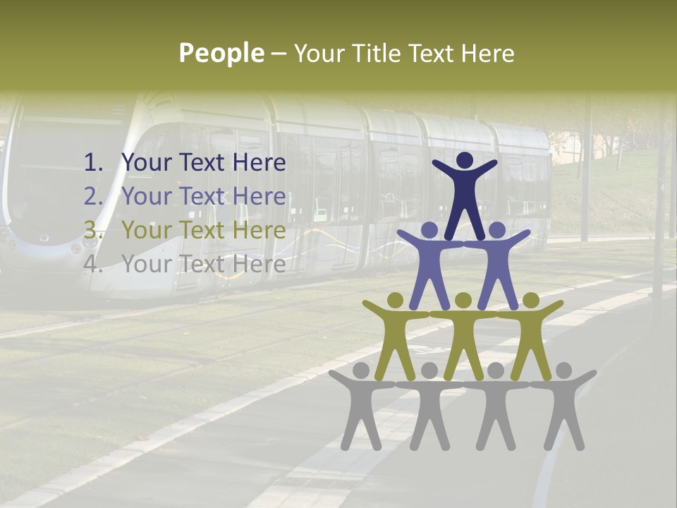 Trolley Cable Car Ecological PowerPoint Template