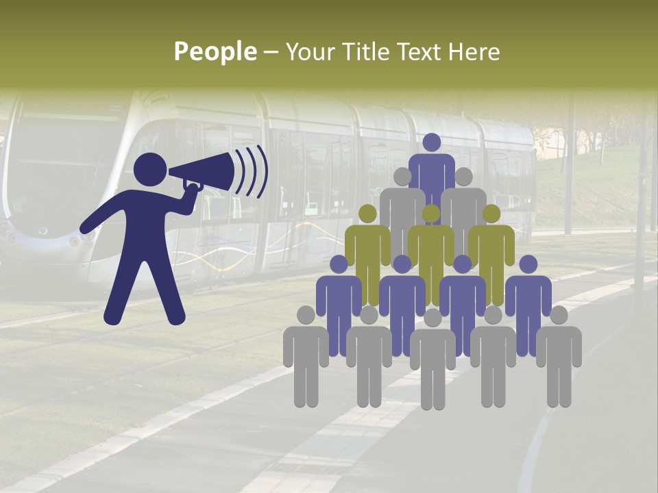 Trolley Cable Car Ecological PowerPoint Template