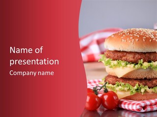 Snack Salad Dressing Fattening PowerPoint Template