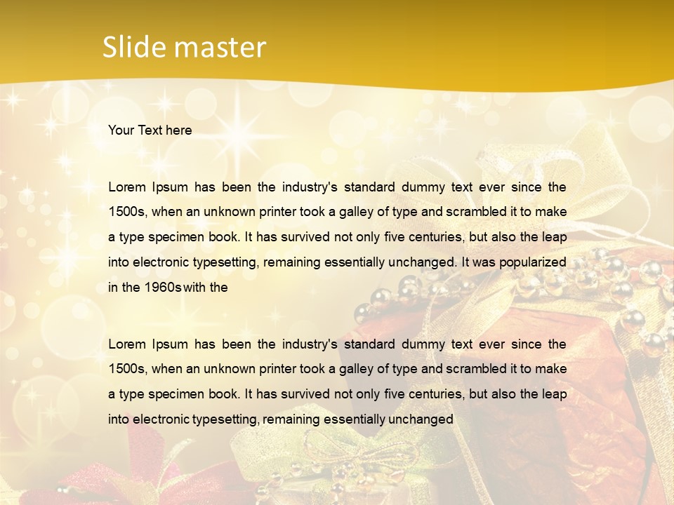 Box Gift Decoration PowerPoint Template