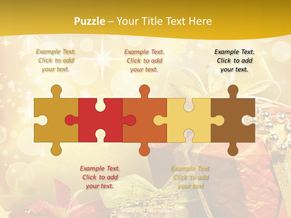 Box Gift Decoration PowerPoint Template