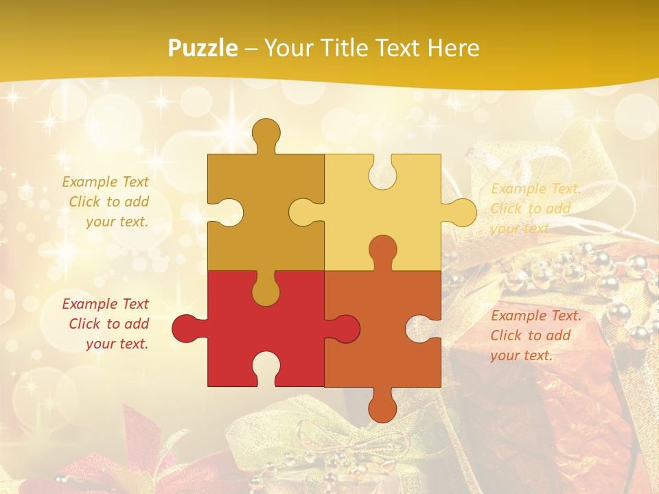 Box Gift Decoration PowerPoint Template