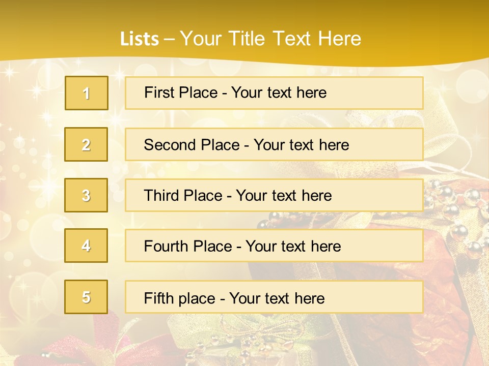 Box Gift Decoration PowerPoint Template