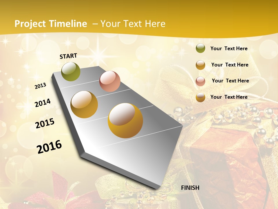 Box Gift Decoration PowerPoint Template