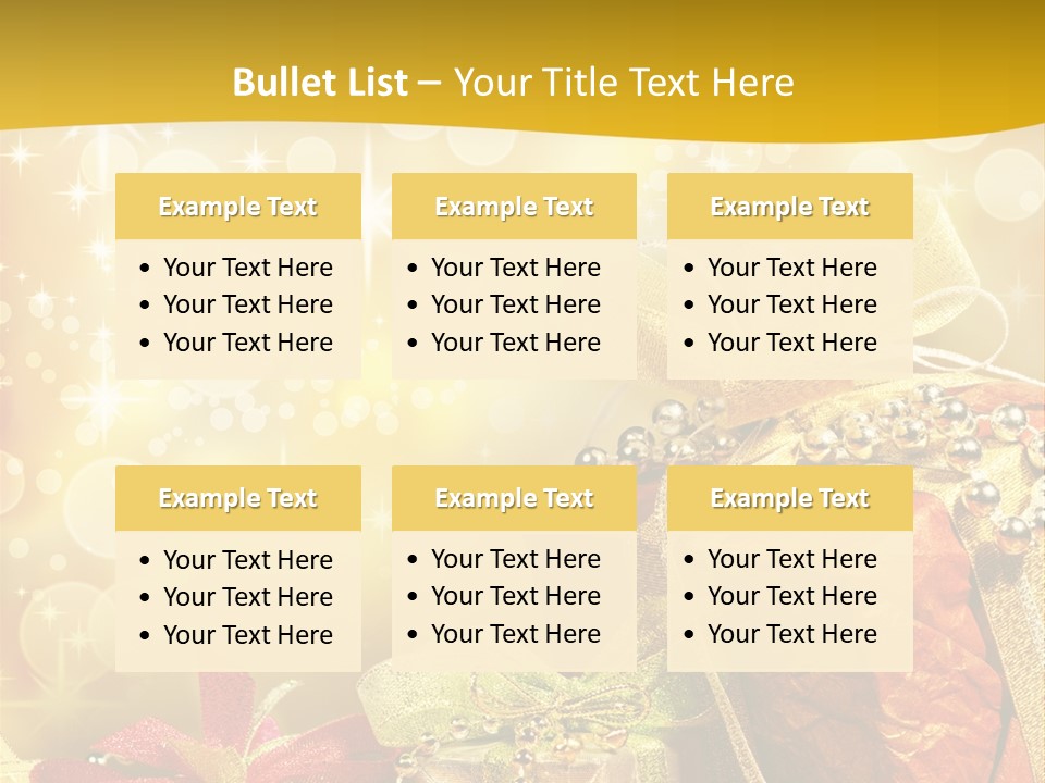 Box Gift Decoration PowerPoint Template