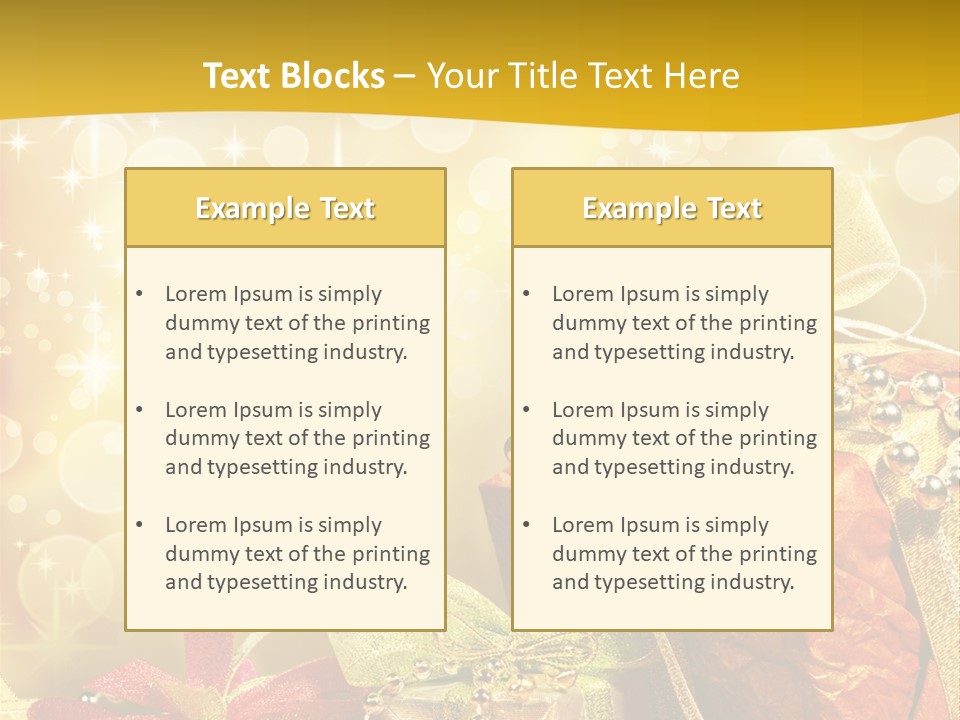 Box Gift Decoration PowerPoint Template