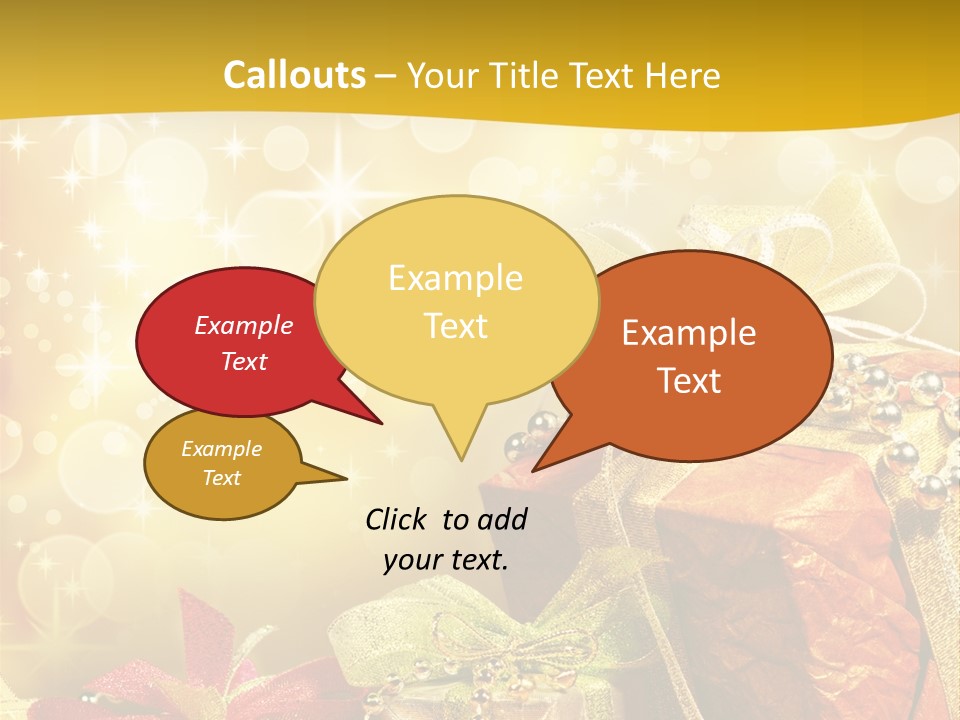Box Gift Decoration PowerPoint Template