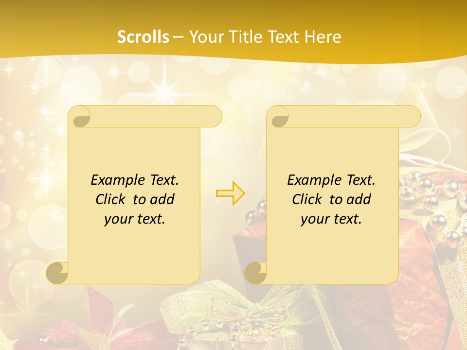 Box Gift Decoration PowerPoint Template