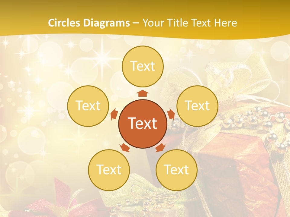 Box Gift Decoration PowerPoint Template