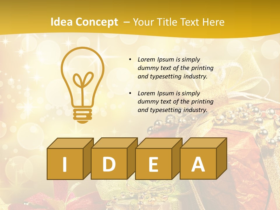 Box Gift Decoration PowerPoint Template