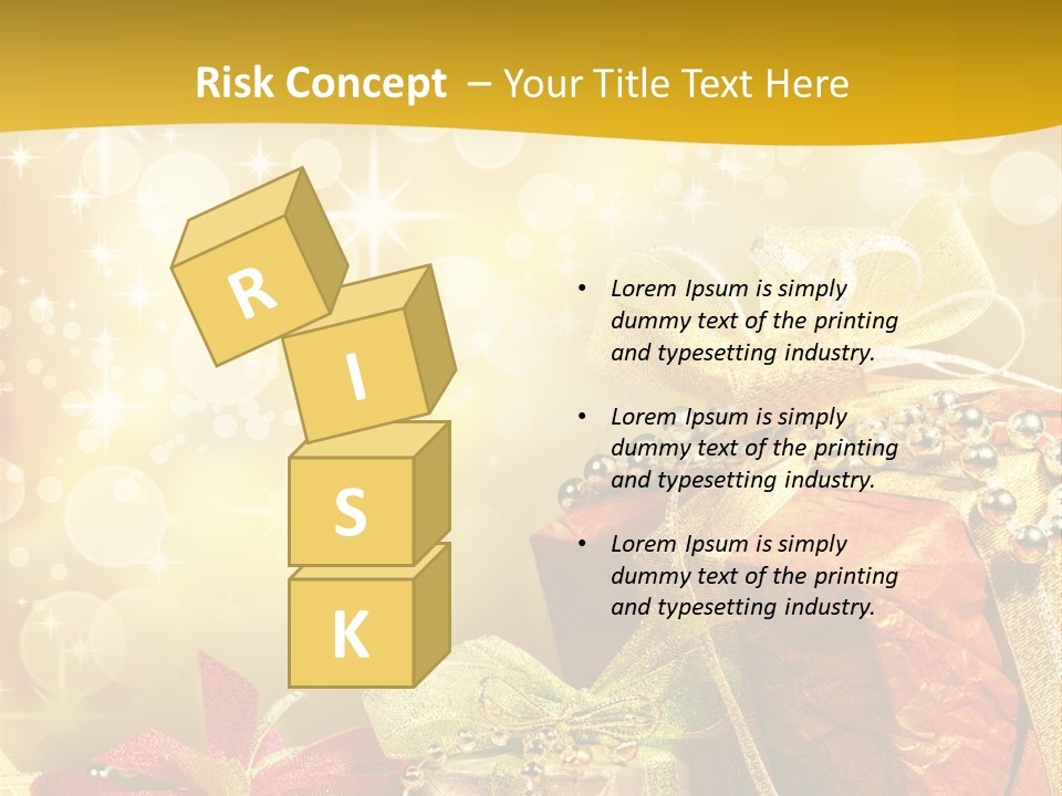 Box Gift Decoration PowerPoint Template