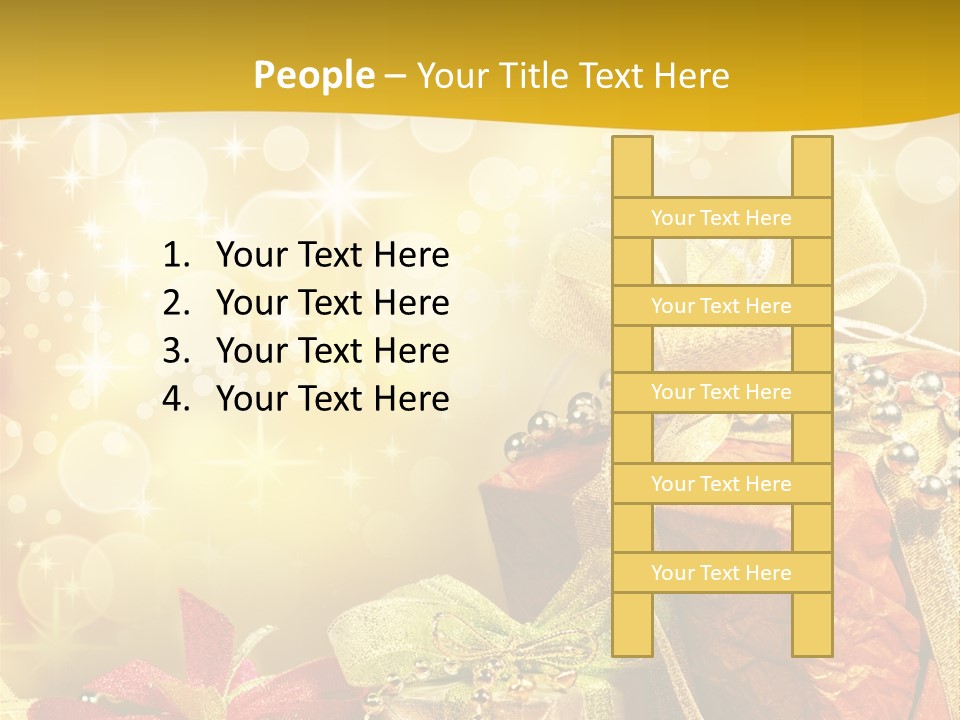Box Gift Decoration PowerPoint Template
