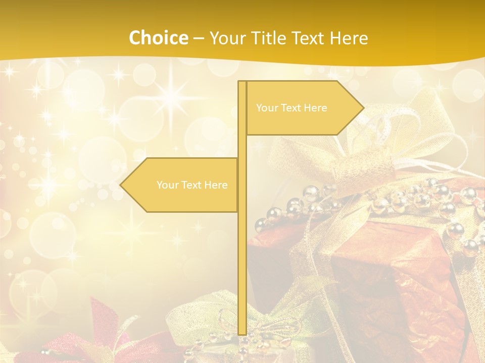 Box Gift Decoration PowerPoint Template