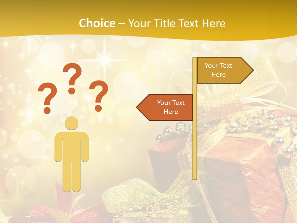 Box Gift Decoration PowerPoint Template