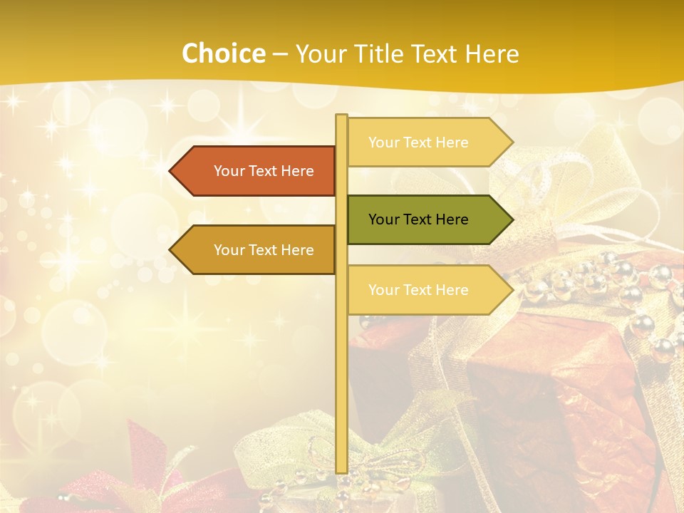 Box Gift Decoration PowerPoint Template