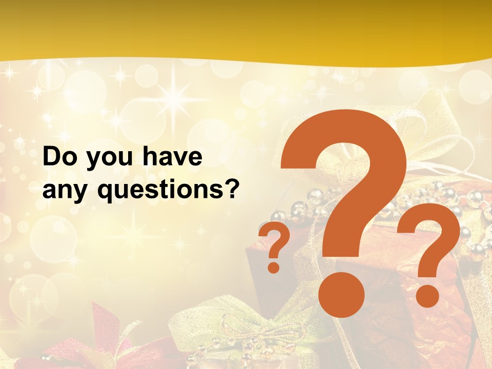 Box Gift Decoration PowerPoint Template