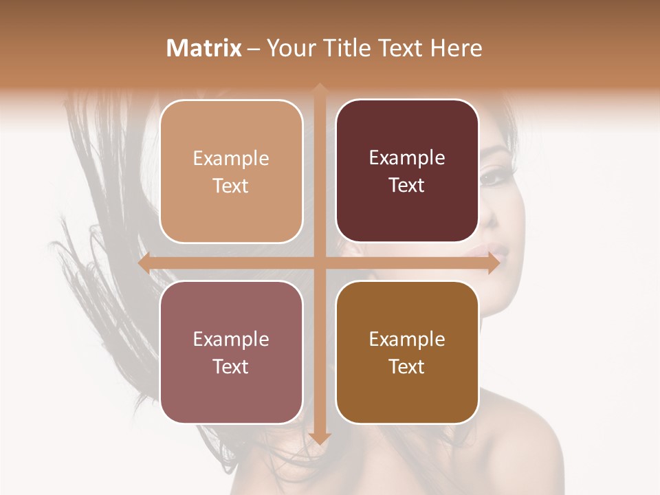 Girl Close Up Brown Hair PowerPoint Template