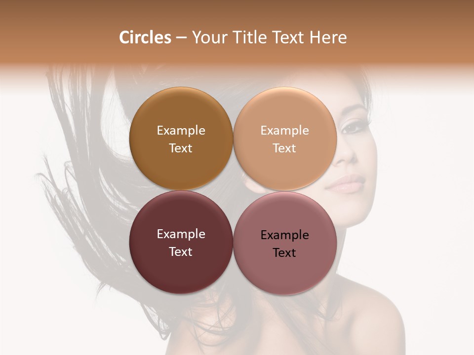 Girl Close Up Brown Hair PowerPoint Template