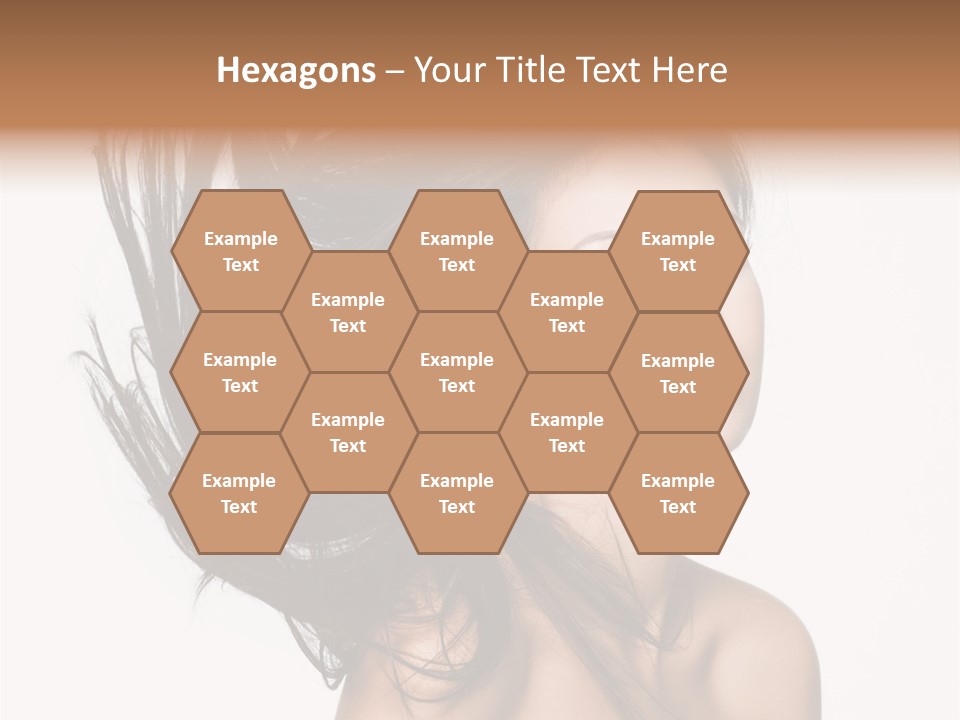 Girl Close Up Brown Hair PowerPoint Template