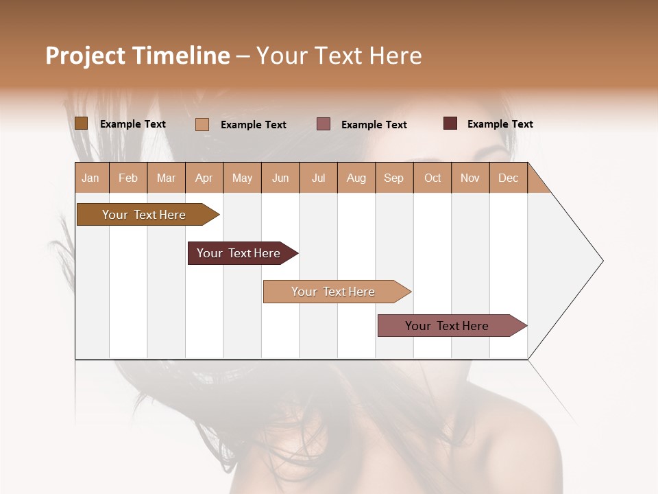 Girl Close Up Brown Hair PowerPoint Template