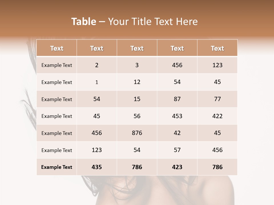 Girl Close Up Brown Hair PowerPoint Template