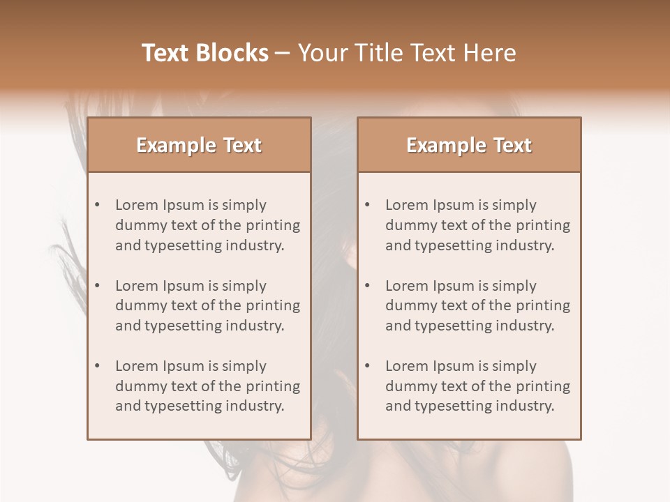 Girl Close Up Brown Hair PowerPoint Template