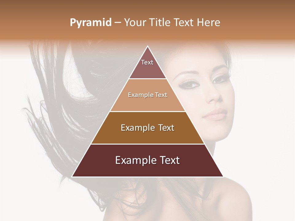 Girl Close Up Brown Hair PowerPoint Template