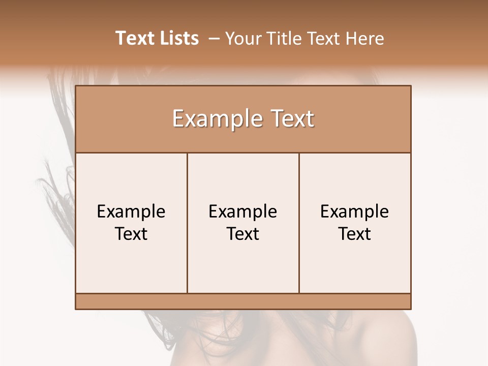 Girl Close Up Brown Hair PowerPoint Template