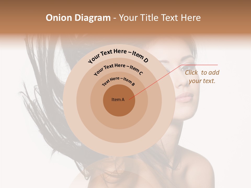 Girl Close Up Brown Hair PowerPoint Template