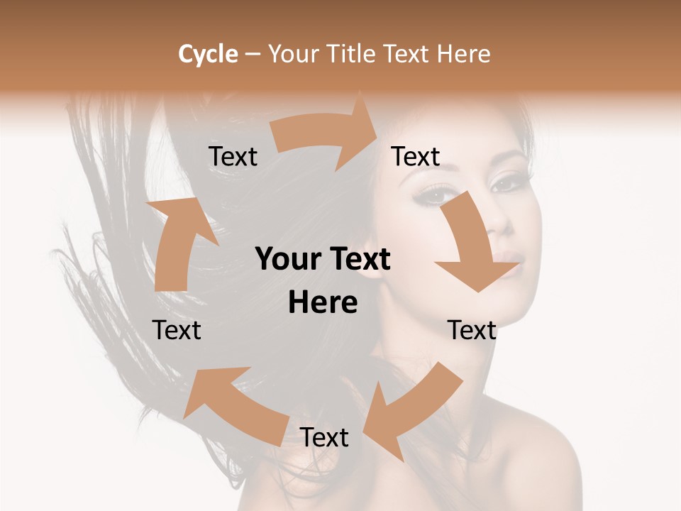 Girl Close Up Brown Hair PowerPoint Template