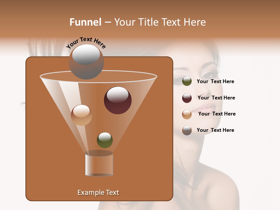 Girl Close Up Brown Hair PowerPoint Template