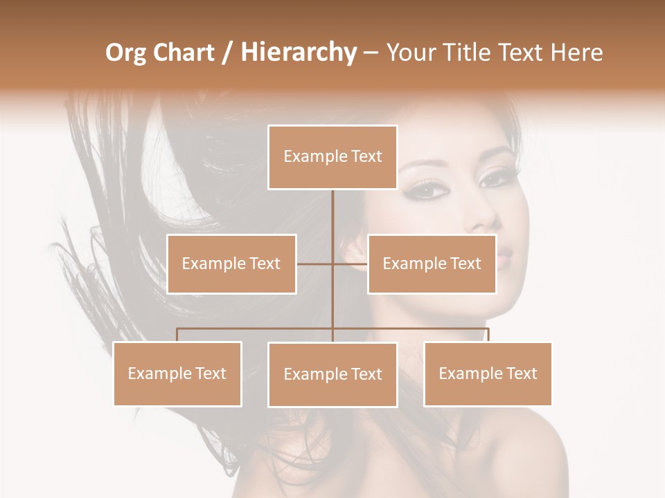 Girl Close Up Brown Hair PowerPoint Template