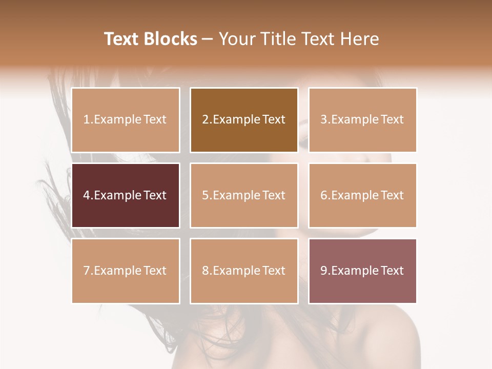 Girl Close Up Brown Hair PowerPoint Template