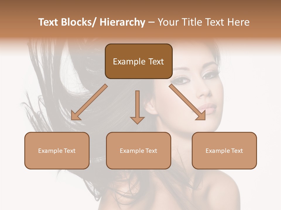 Girl Close Up Brown Hair PowerPoint Template