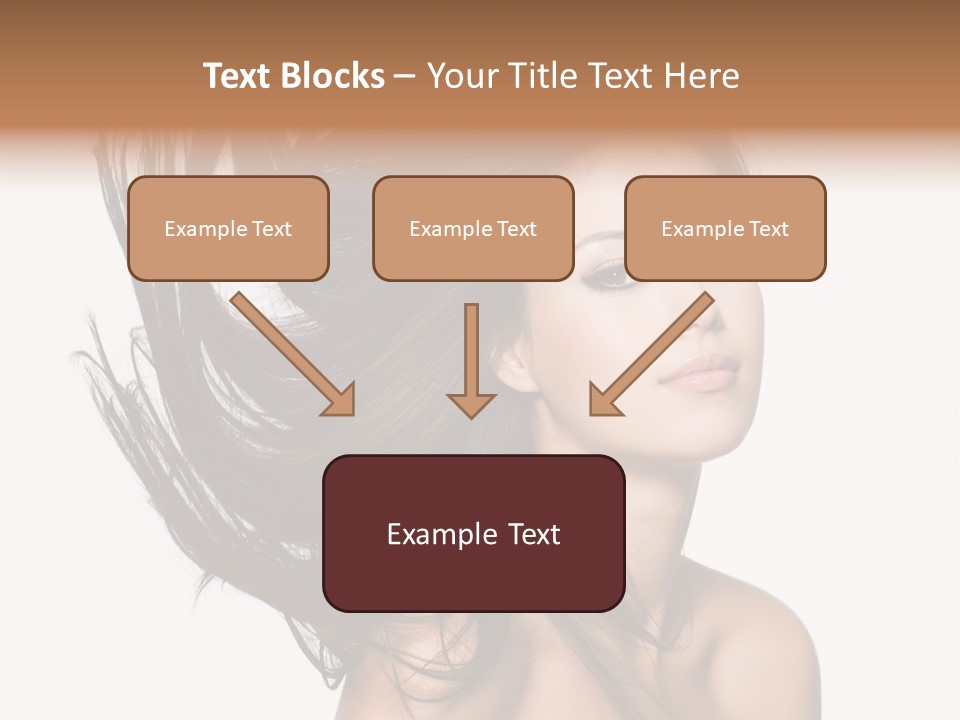 Girl Close Up Brown Hair PowerPoint Template