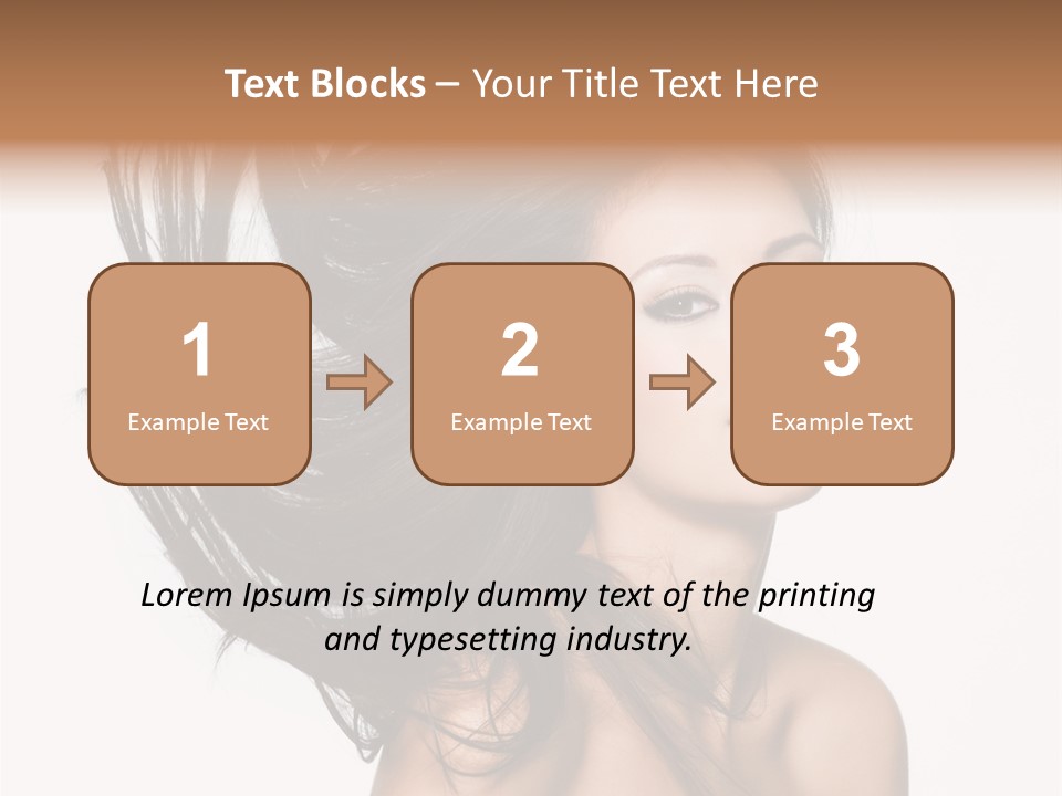 Girl Close Up Brown Hair PowerPoint Template