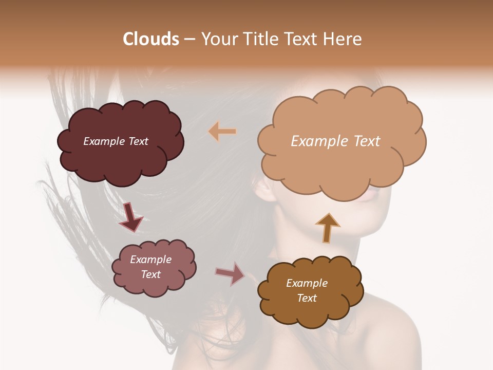 Girl Close Up Brown Hair PowerPoint Template