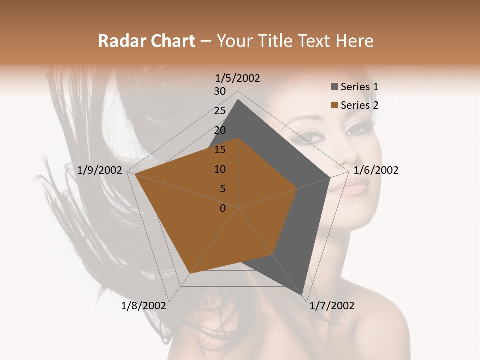 Girl Close Up Brown Hair PowerPoint Template