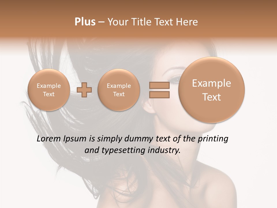 Girl Close Up Brown Hair PowerPoint Template