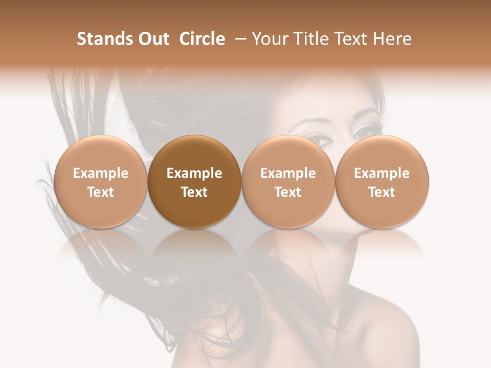 Girl Close Up Brown Hair PowerPoint Template
