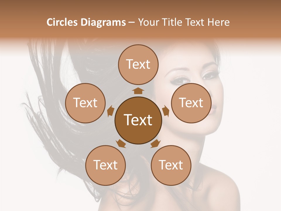 Girl Close Up Brown Hair PowerPoint Template