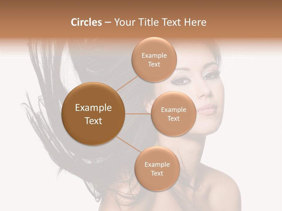 Girl Close Up Brown Hair PowerPoint Template