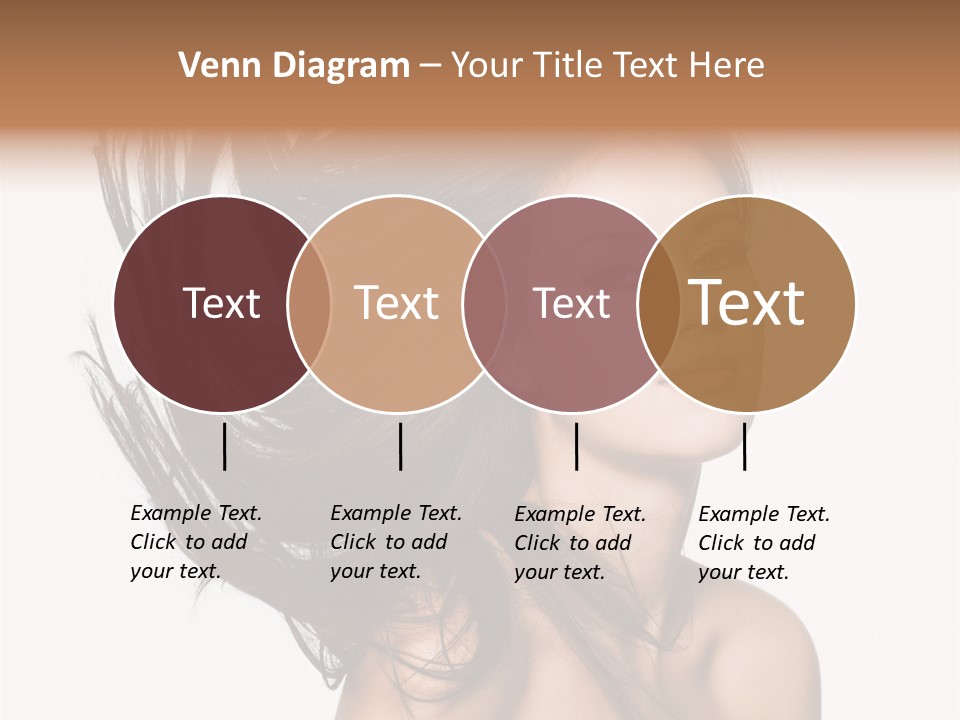 Girl Close Up Brown Hair PowerPoint Template