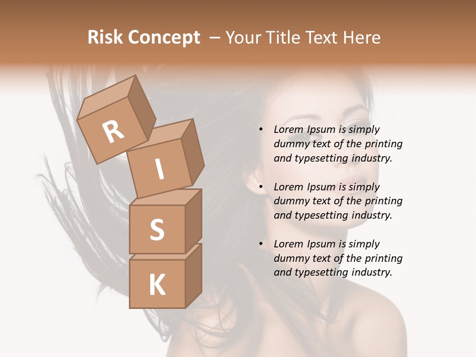 Girl Close Up Brown Hair PowerPoint Template