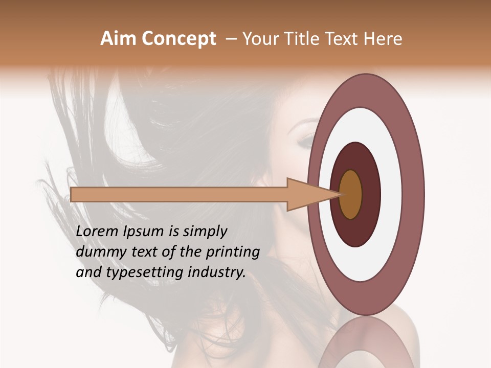 Girl Close Up Brown Hair PowerPoint Template