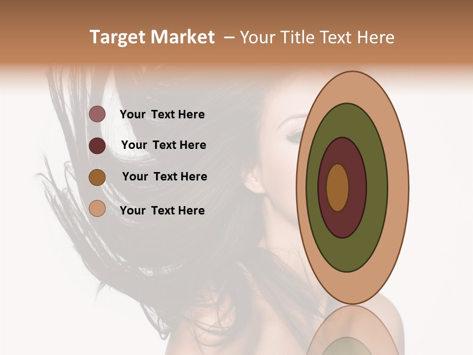 Girl Close Up Brown Hair PowerPoint Template
